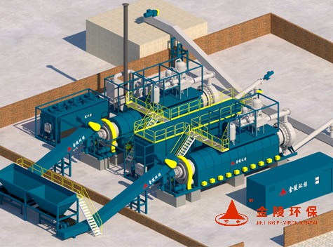 連續(xù)進料回轉式熱解成套設備